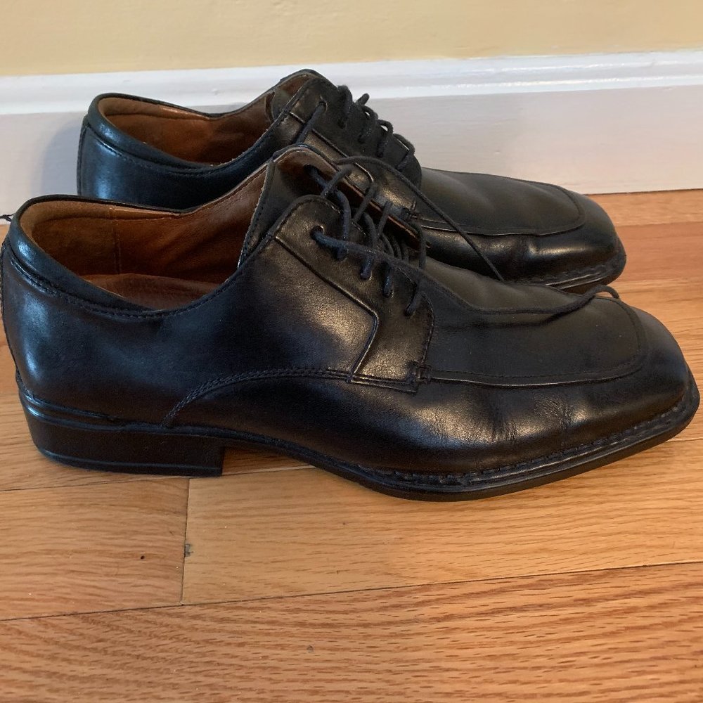 Black Leather Rockport Oxford Shoes